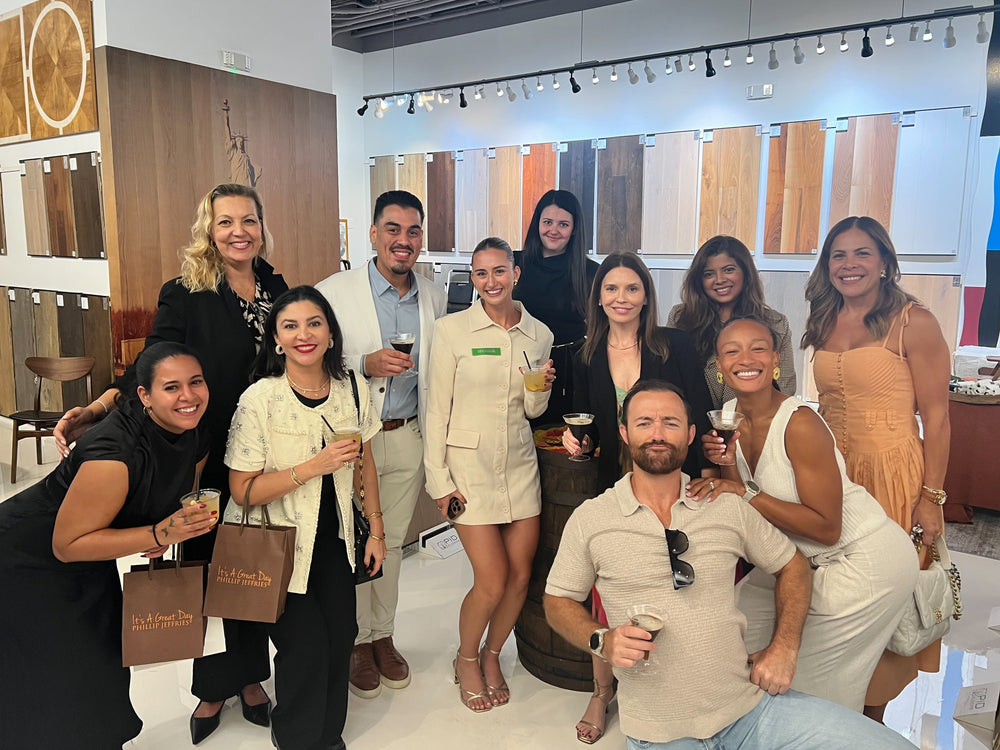 PID Floors South Florida Design Park showroom exterior during Fall Market 2025 in Dania Beach with modern architectural entrance and signage